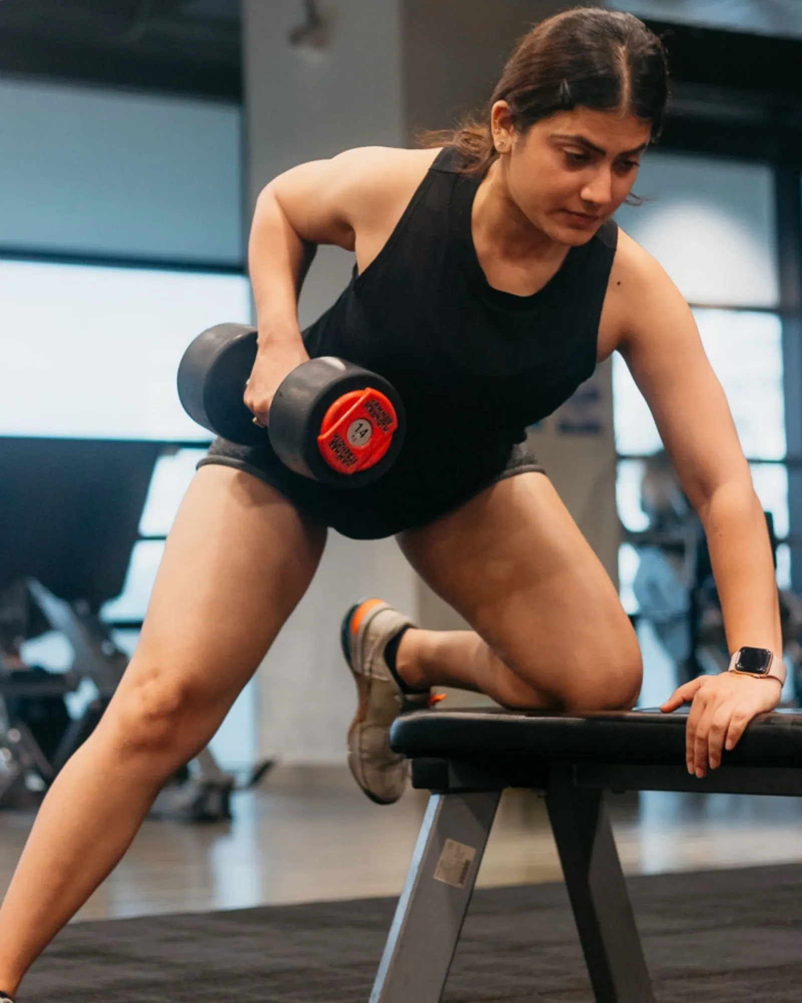 Single-arm dumbbell row